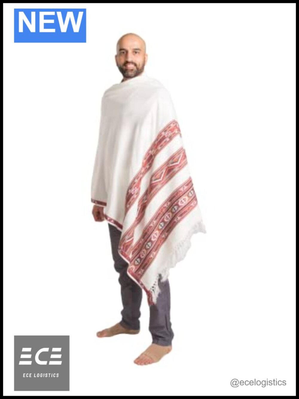 Oversize Meditation Shawl Vegan Wool Wrap Blanket Unisex